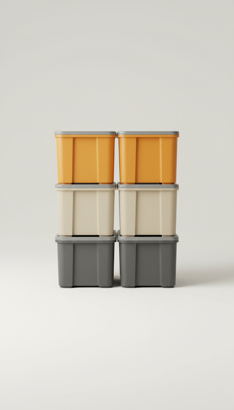 Stackable Storage Bins with Lids